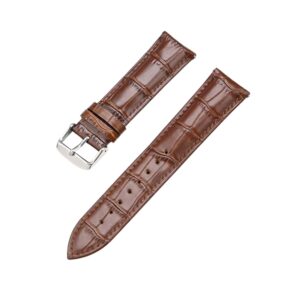 Brown Alligator Leather Watch Strap – Handcrafted Replacement Band – Retention Time