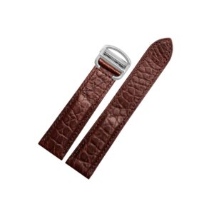 Crocodile Leather Strap for Cartier Tank / Tank Louis / Tank Américaine / Tank Solo / Tank Must – Brown