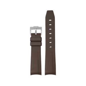Curved FKM Rubber Strap – Universal Fit – Brown (18mm / 19mm / 20mm / 21mm / 22mm)