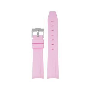 Curved FKM Rubber Strap – Universal Fit – Pink (18mm / 19mm / 20mm / 21mm / 22mm)