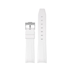Curved FKM Rubber Strap – Universal Fit – White (18mm / 19mm / 20mm / 21mm / 22mm)
