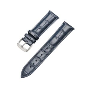 Dark Blue Alligator Leather Watch Strap – Handcrafted Replacement Band – Retention Time