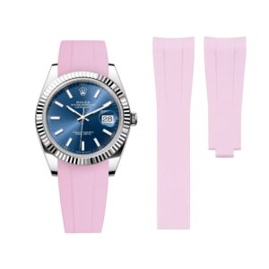 Deployant Rubber Strap - For Rolex Datejust 41mm - Pink