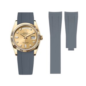 Deployant Rubber Strap - For Rolex Day-Date 36mm - Grey