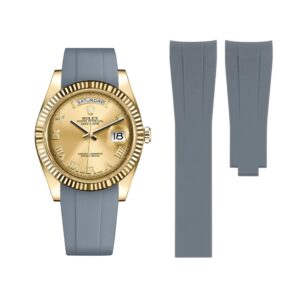 Deployant Rubber Strap - For Rolex Day-Date II 41mm - Grey