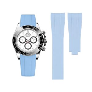 Deployant Rubber Strap - For Rolex Daytona - Baby Blue