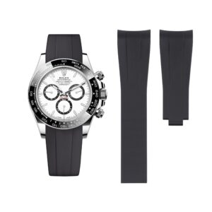 Deployant Rubber Strap - For Rolex Daytona - Black