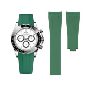 Deployant Rubber Strap - For Rolex Daytona - Green