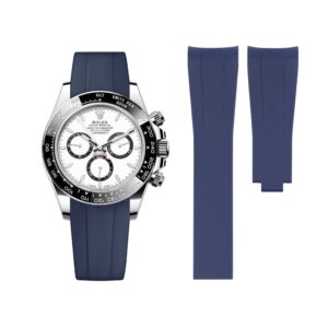 Deployant Rubber Strap - For Rolex Daytona - Navy Blue