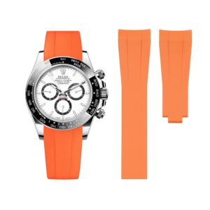 Deployant Rubber Strap - For Rolex Daytona - Orange