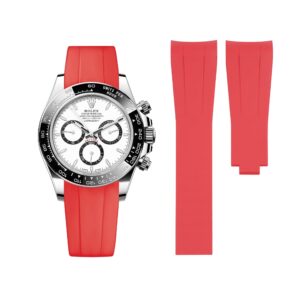 Deployant Rubber Strap - For Rolex Daytona - Red