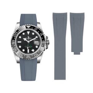 Deployant Rubber Strap - For Rolex GMT-Master II - Grey