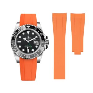 Deployant Rubber Strap - For Rolex GMT-Master II - Orange