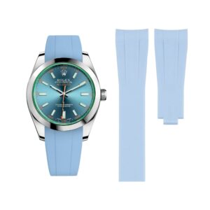 Deployant Rubber Strap - For Rolex Milgauss - Baby Blue
