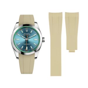 Deployant Rubber Strap - For Rolex Milgauss - Beige