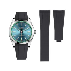 Deployant Rubber Strap - For Rolex Milgauss - Black