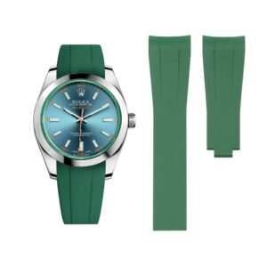 Deployant Rubber Strap - For Rolex Milgauss - Green