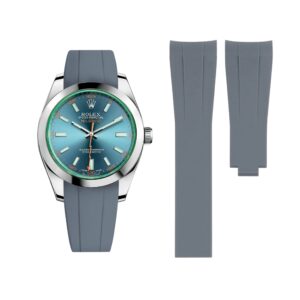 Deployant Rubber Strap - For Rolex Milgauss - Grey