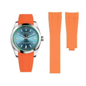 Deployant Rubber Strap - For Rolex Milgauss - Orange