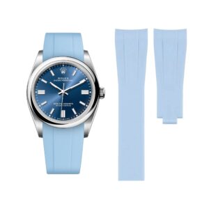 Deployant Rubber Strap - For Rolex Oyster Perpetual 36mm - Baby Blue