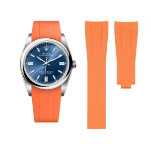 Deployant Rubber Strap - For Rolex Oyster Perpetual 36mm - Orange