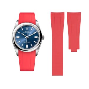 Deployant Rubber Strap - For Rolex Oyster Perpetual 36mm - Red