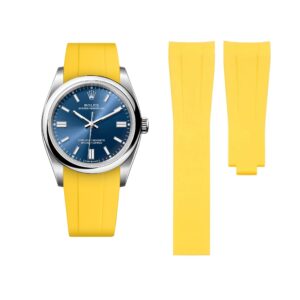 Deployant Rubber Strap - For Rolex Oyster Perpetual 36mm - Yellow