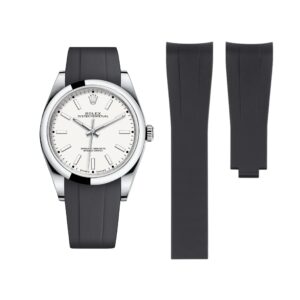 Deployant Rubber Strap - For Rolex Oyster Perpetual 39mm - Black