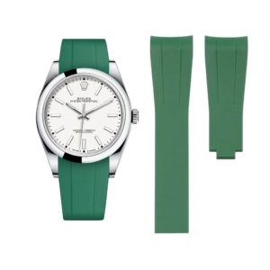 Deployant Rubber Strap - For Rolex Oyster Perpetual 39mm - Green