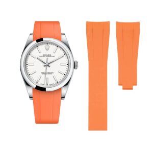 Deployant Rubber Strap - For Rolex Oyster Perpetual 39mm - Orange