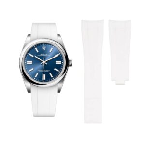 Deployant Rubber Strap - For Rolex Oyster Perpetual 41mm - White