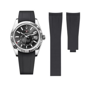 Deployant Rubber Strap - For Rolex Sky-Dweller - Black