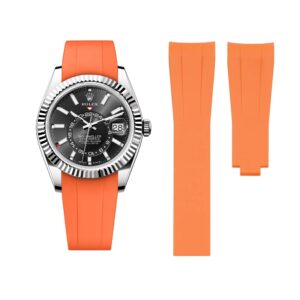 Deployant Rubber Strap - For Rolex Sky-Dweller - Orange