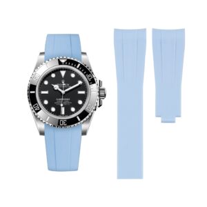 Deployant Rubber Strap - For Rolex Submariner - Baby Blue