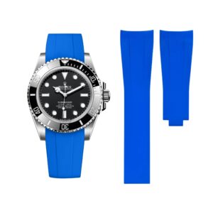 Deployant Rubber Strap - For Rolex Submariner - Blue