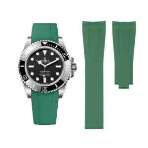 Deployant Rubber Strap - For Rolex Submariner - Green