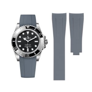 Deployant Rubber Strap - For Rolex Submariner - Grey
