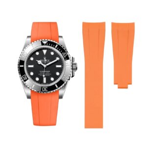 Deployant Rubber Strap - For Rolex Submariner - Orange