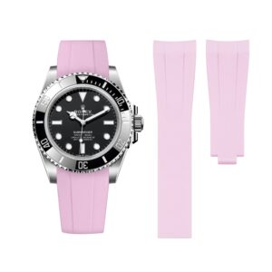 Deployant Rubber Strap - For Rolex Submariner - Pink
