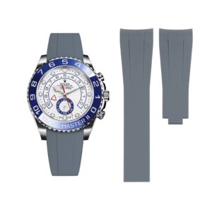 Deployant Rubber Strap - For Rolex Yacht-Master II 44mm - Grey