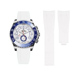 Deployant Rubber Strap - For Rolex Yacht-Master II 44mm - White