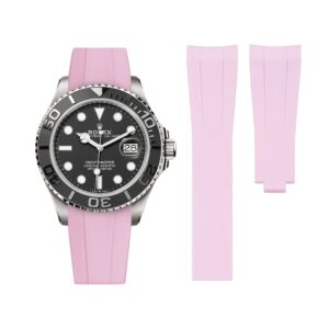 Deployant Rubber Strap - For Rolex Yacht-Master 40mm/42mm - Pink