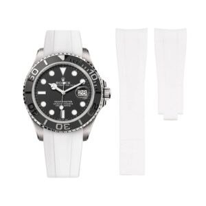 Deployant Rubber Strap - For Rolex Yacht-Master 40mm/42mm/37mm - White