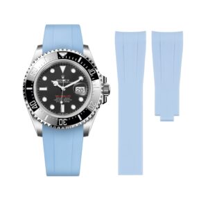 Rubber Strap - For Rolex Sea-Dweller - Baby Blue