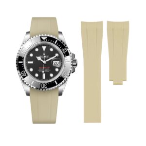 Rubber Strap - For Rolex Sea-Dweller - Beige
