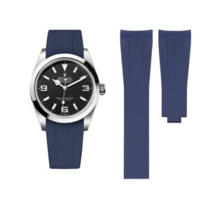 Deployant Strap - For Rolex Explorer I - Navy Blue