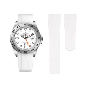 Deployant Strap - For Rolex Explorer II - White