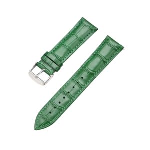 Green Alligator Leather Watch Strap – Handcrafted Replacement Band – Retention Time
