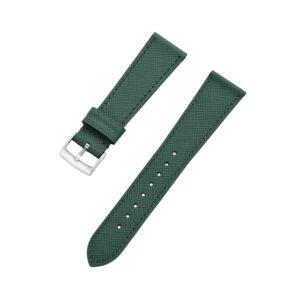 Green Leather Watch Strap – Handcrafted Replacement Band – Retention Time