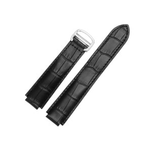 Leather Strap - For Cartier Ballon Bleu - Black